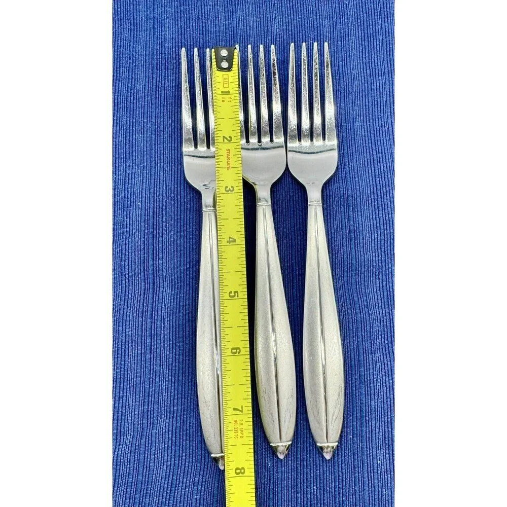 Cambridge Silver Stainless Dinner Fork 8 inch‎ Lot of 3 CBS46 Satin Handle